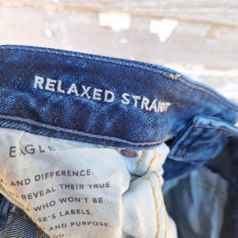 American Eagle relaxed straight jeans size 36 X 36 - Picture 6 of 8